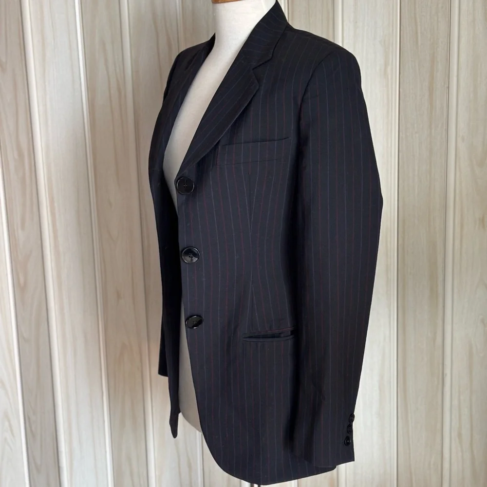 Dolce & Gabbana Black Pinstripe Tailored Blazer - Picture 4 of 5